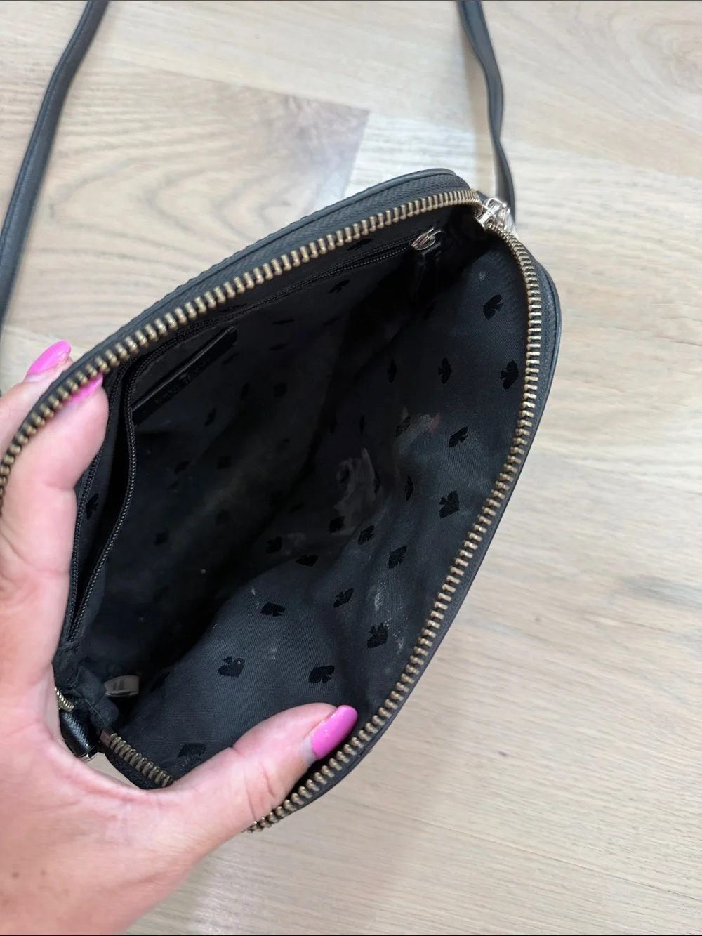 kate spade Black Leather Crossbody Bag